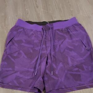 Purple Athletic Drawstring Shorts